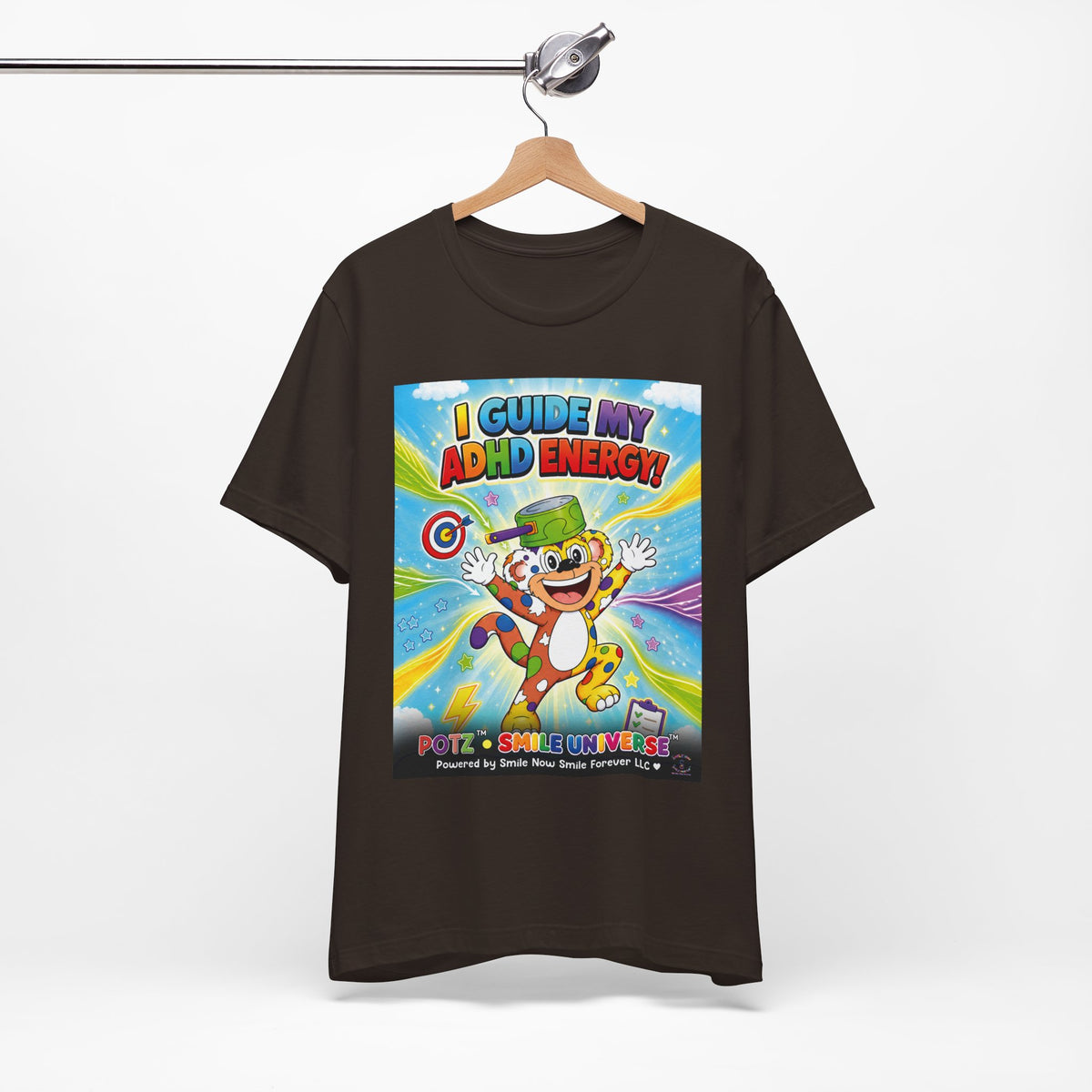 Potz™ Unisex Jersey Short Sleeve Tee – "I Guide My ADHD Energy!" Graphic Tee | Smile Universe Collection