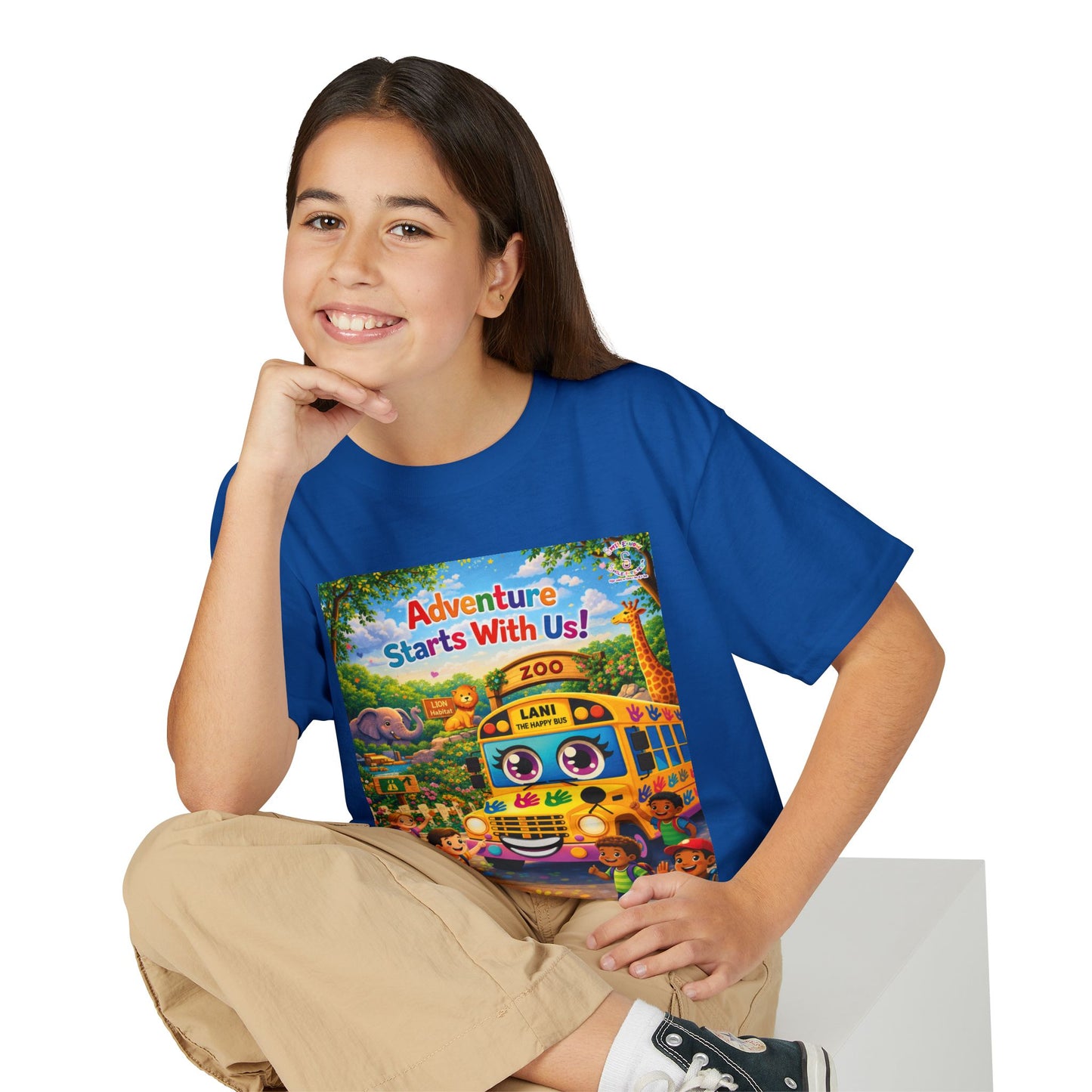 Lani™ Youth DryBlend® T-Shirt – "Adventure Starts With Us!" Graphic
