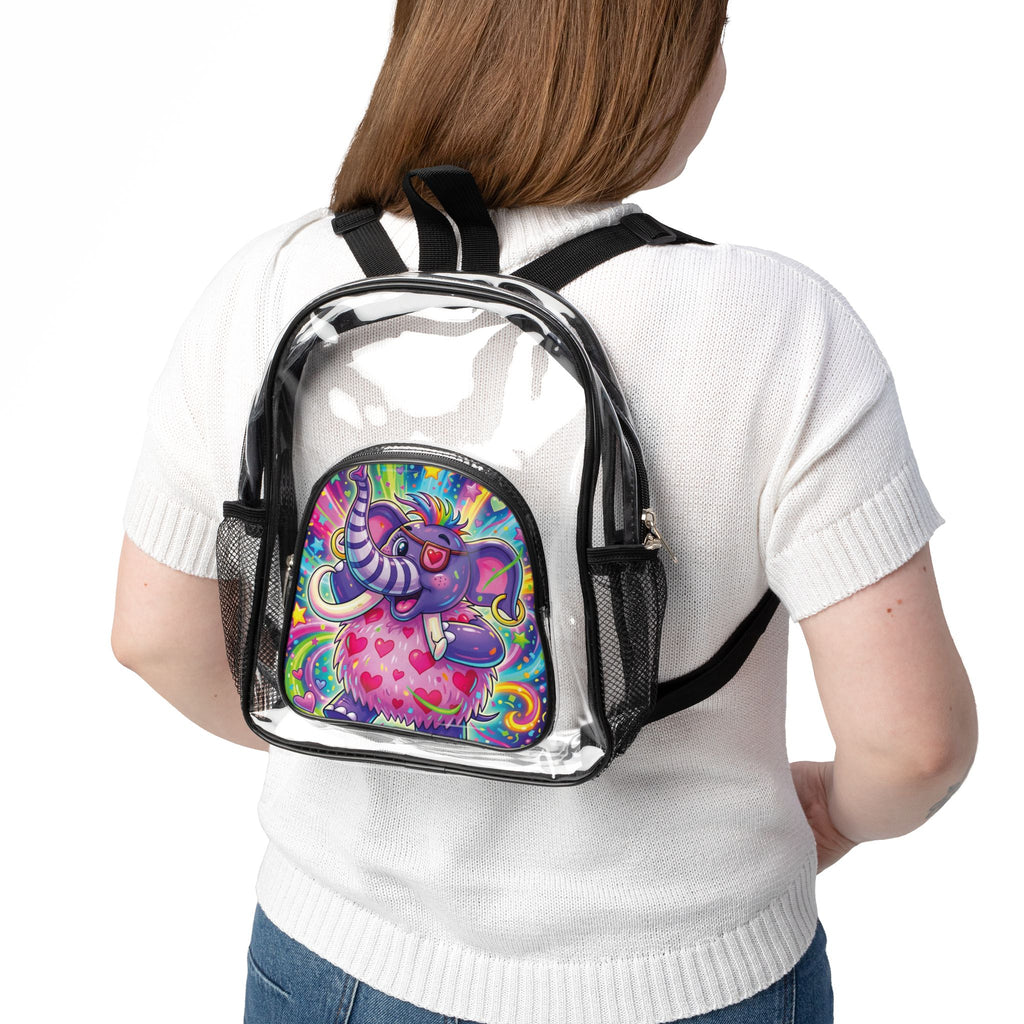 Piklez™ Clear Stadium Backpack – "Born to Celebrate!" Graphic | Smile Universe Collection