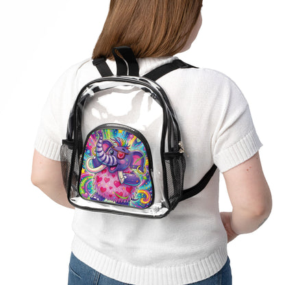 Piklez™ Clear Stadium Backpack – "Born to Celebrate!" Graphic | Smile Universe Collection