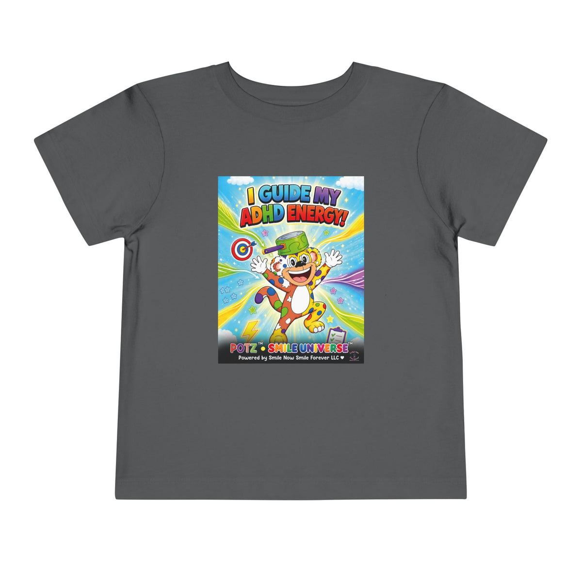 Potz™ Toddler Short Sleeve Tee – "I Guide My ADHD Energy!" Graphic Tee | Smile Universe Collection