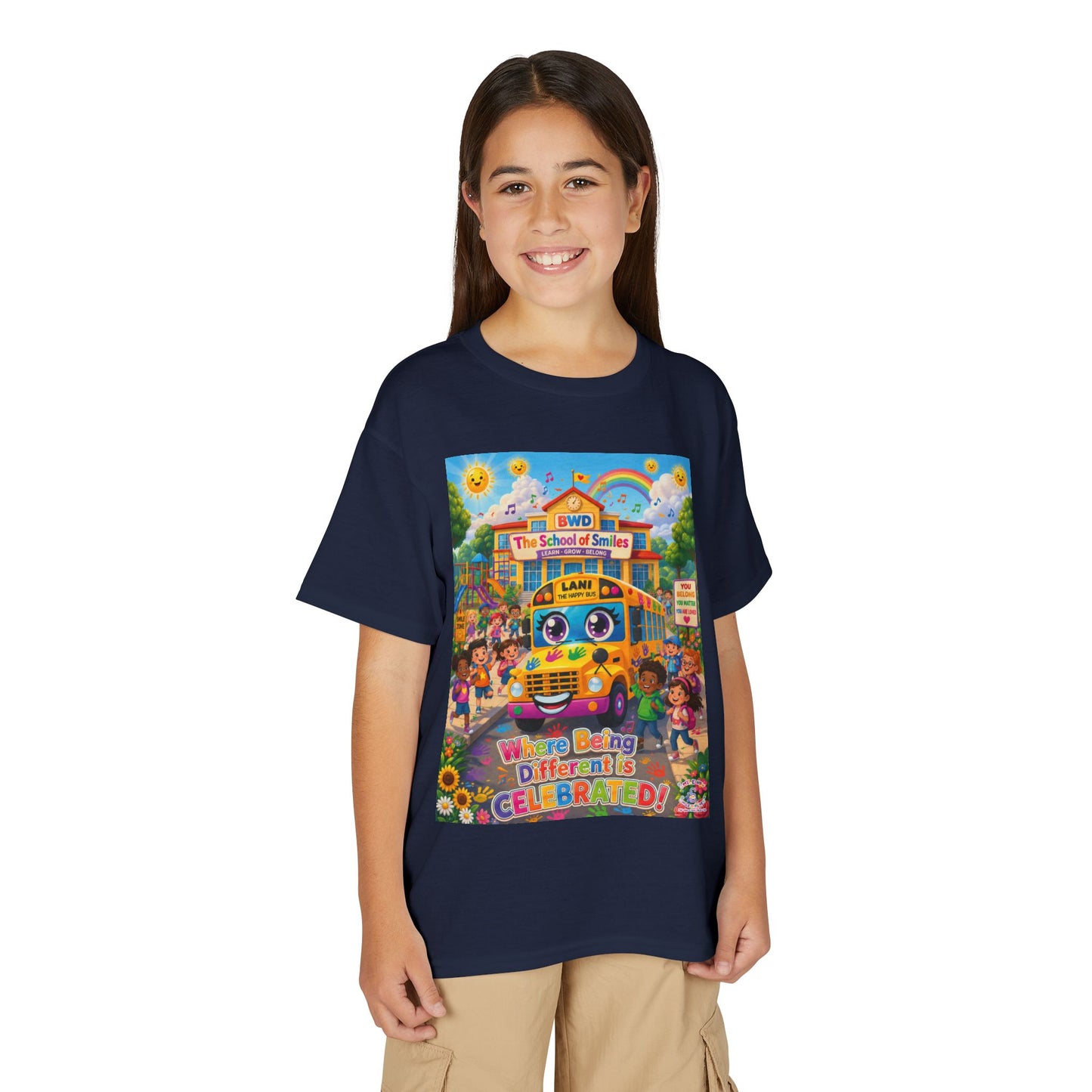 Lani™ Youth DryBlend® T-Shirt – "Where Being Different is CELEBRATED!" Graphic Shirt