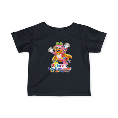 Panz™ Infant Fine Jersey Tee – "Different is My Superpower" Graphic | Smile Universe Collection