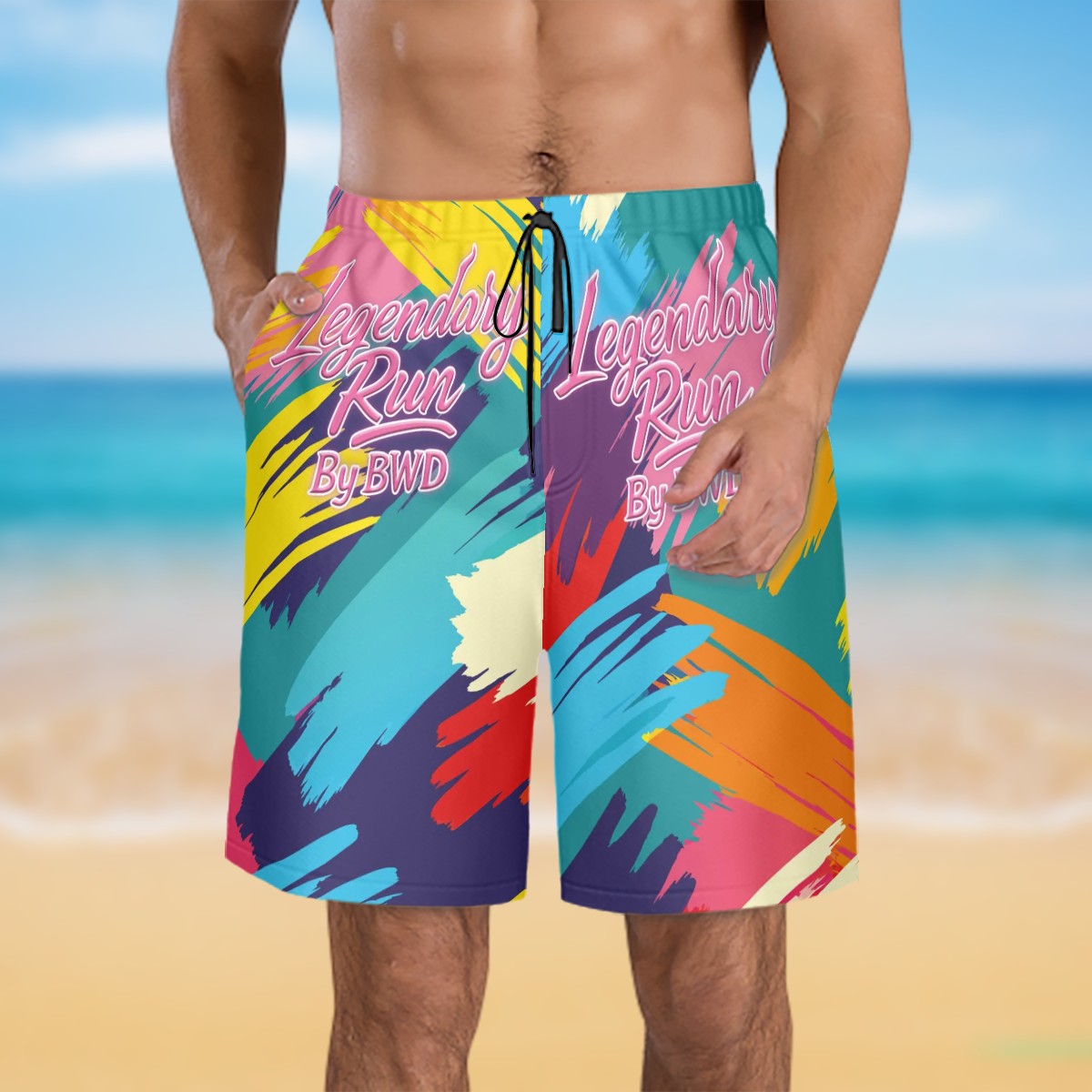 BWD Color Splash 1’s - Men’s AOP Streetwear Shorts (First Edition)