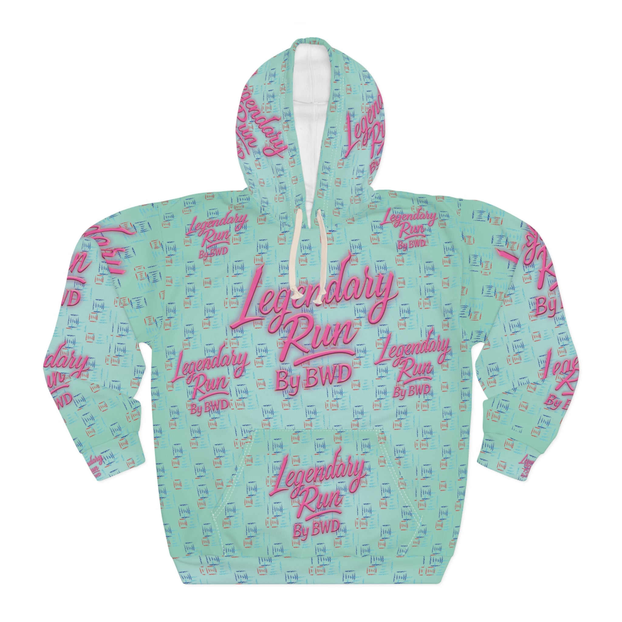 Legendary Run All-Over Print Hoodie — Pullover