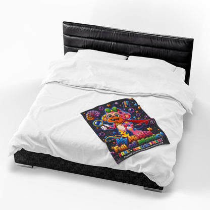 Panz™ Velveteen Plush Blanket – "My Mind is Full of Magic" Graphic | Smile Universe Collection