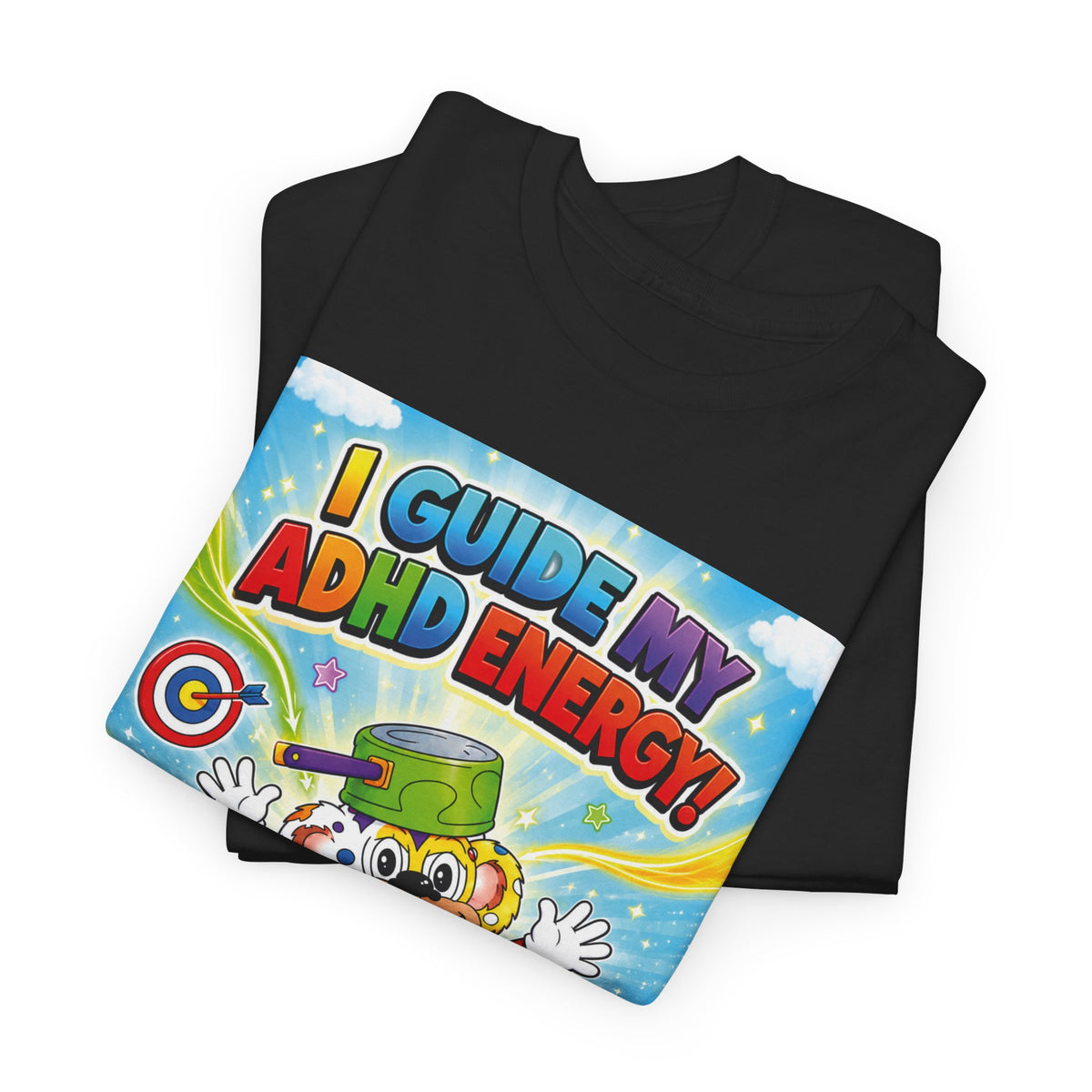 Potz™ Unisex Heavy Cotton™ Tee – "I Guide My ADHD Energy!" Graphic Tee | Smile Universe Collection