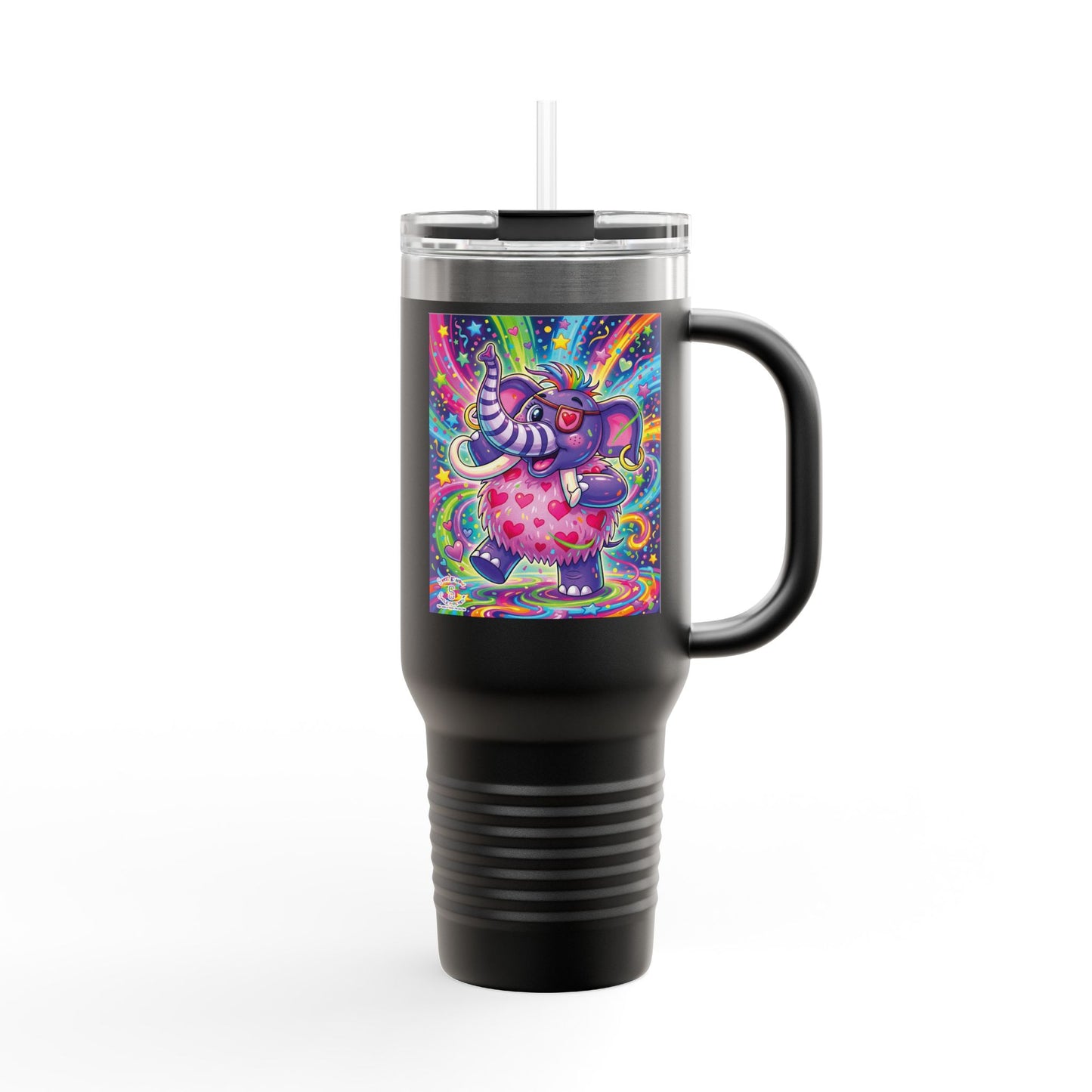 Piklez™ 40oz Insulated Travel Mug – "Born to Celebrate!" Graphic | Smile Universe Collection