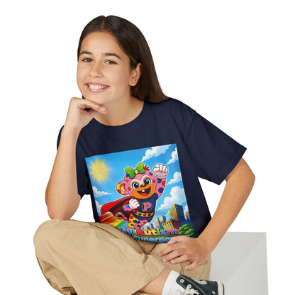 Panz™ Youth DryBlend® T-Shirt – "My Autism is My Superpower" Graphic | Smile Universe Collection