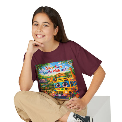 Lani™ Youth DryBlend® T-Shirt – "Adventure Starts With Us!" Graphic