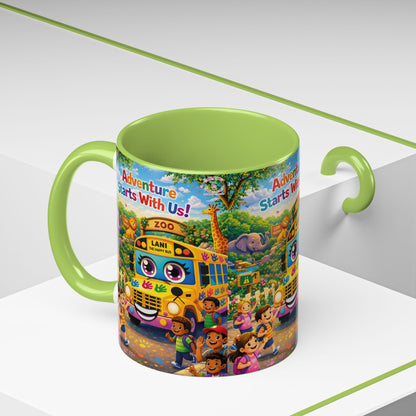 Lani™ Accent Coffee Mug (11oz & 15oz) – "Adventure Starts With Us!" Graphic