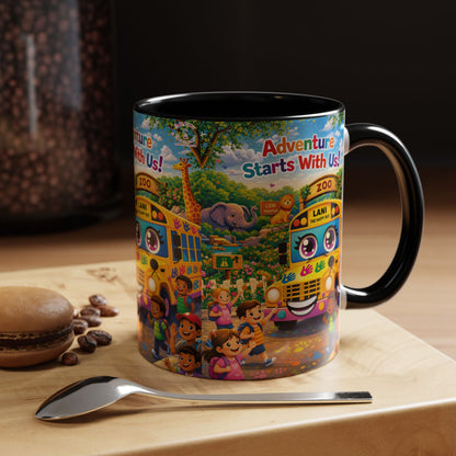 Lani™ Accent Coffee Mug (11oz & 15oz) – "Adventure Starts With Us!" Graphic
