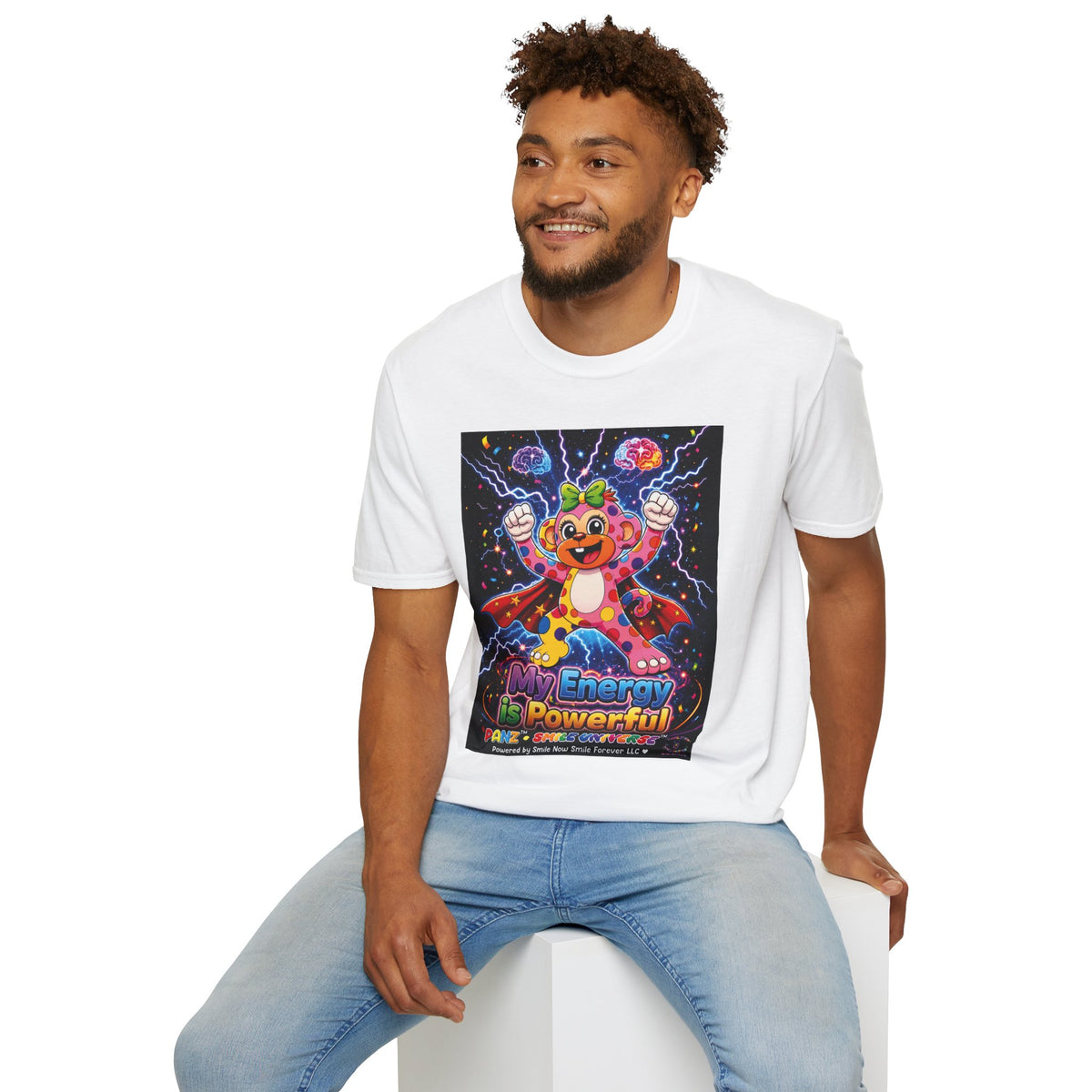 Panz™ Unisex Softstyle T-Shirt  for Adult– "My Energy is Powerful" Graphic Tee | Smile Universe Collection