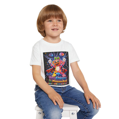Panz™ Heavy Cotton™ Toddler T-Shirt – "My Energy is Powerful" Graphic Tee | Smile Universe Collection