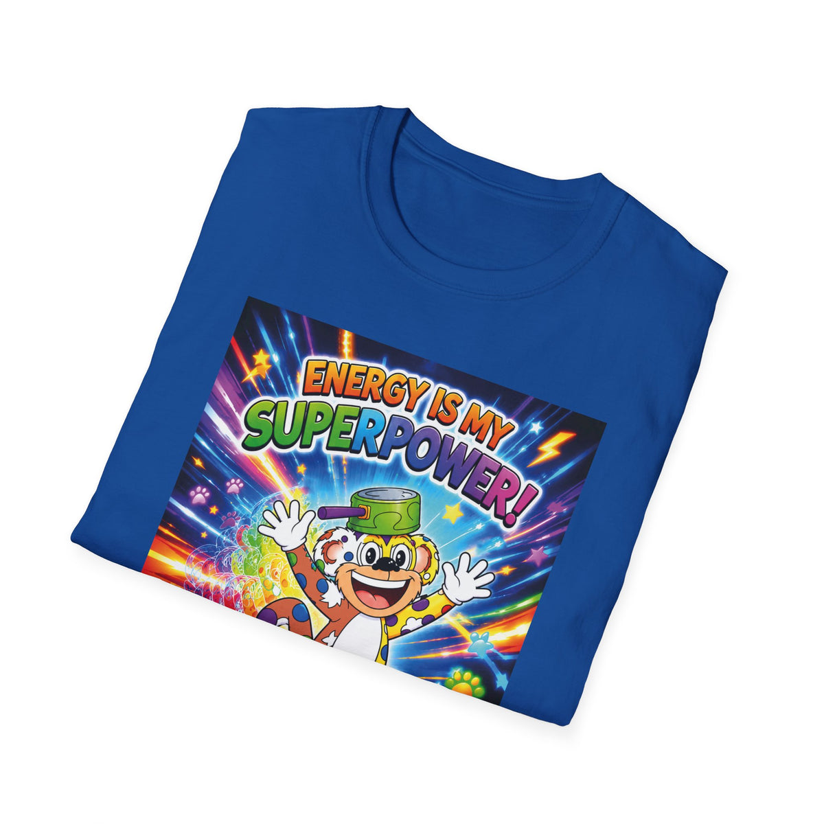 Potz™ Unisex Softstyle T-Shirt – "Energy is My Superpower!" Graphic Tee | Smile Universe Collection