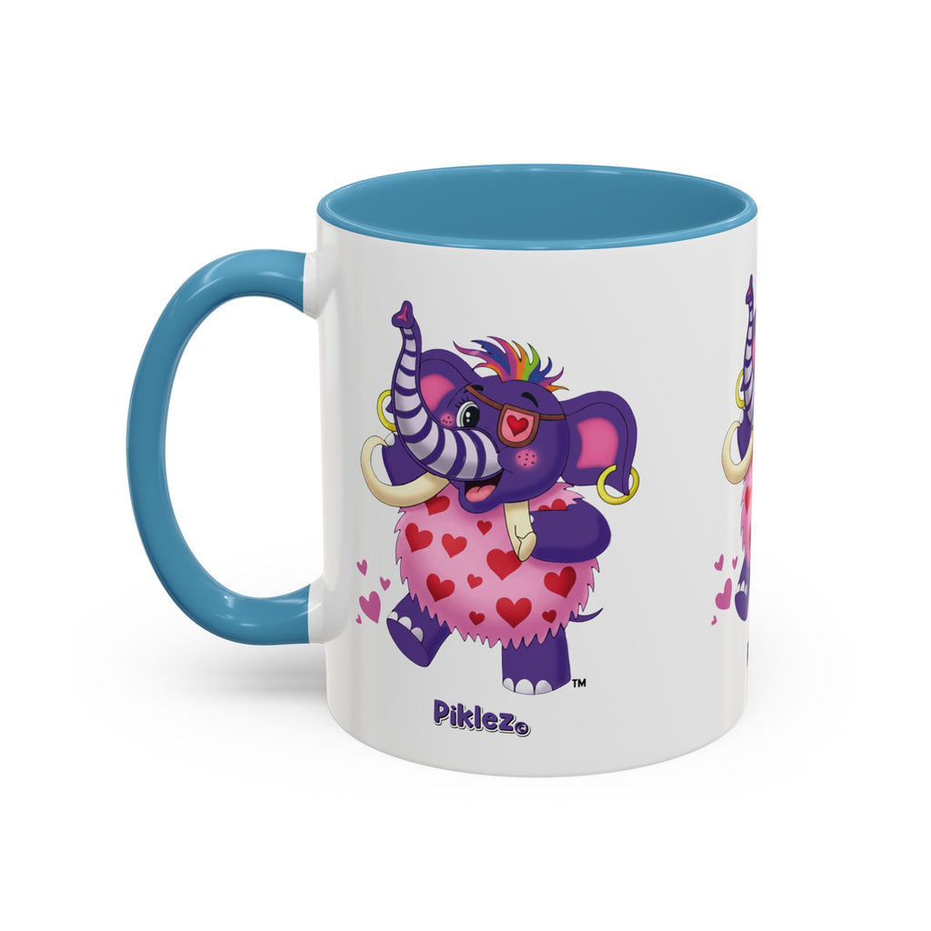 Piklez™ Accent Coffee Mug (11oz & 15oz) – "Full of Love!" Graphic | Smile Universe Collection