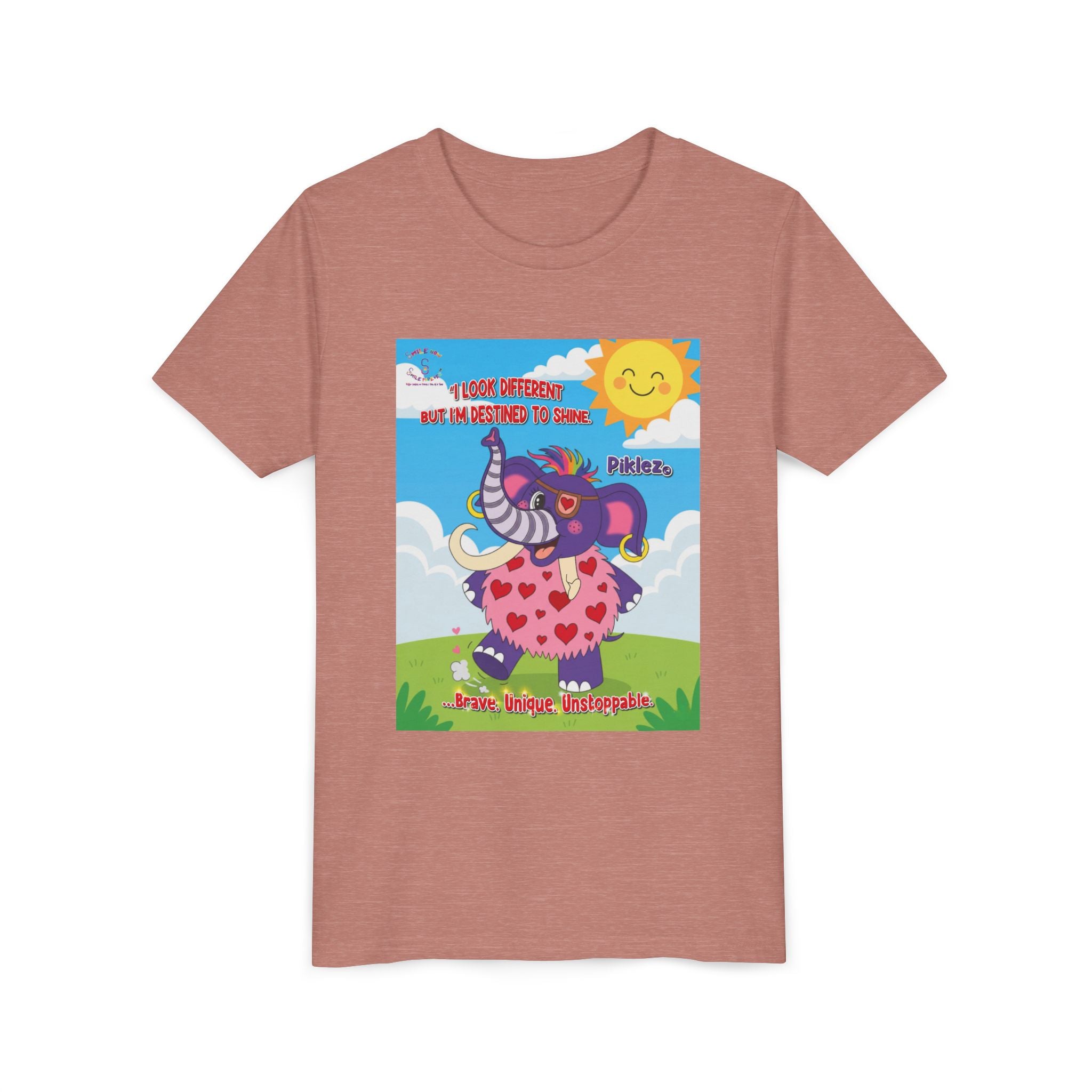 Piklez™ Kids T-Shirt Youth Tee – “Destined to Shine” Graphic Tee | Smile Universe Collection