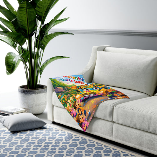 Lani™ Baby Swaddle Blanket – "Adventure Starts With Us!" Graphic