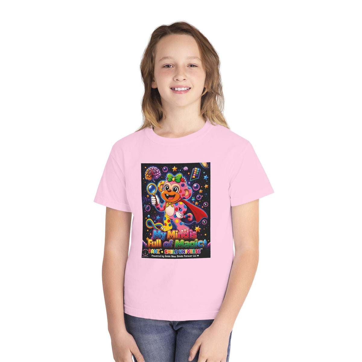 Panz™ Youth Midweight Tee – "My Mind is Full of Magic" Graphic | Smile Universe Collection