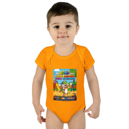 Potz™ Infant Baby Rib Bodysuit – "My ADHD Means Always Dreaming, Highly Determined" Graphic Onesie | Smile Universe Collection
