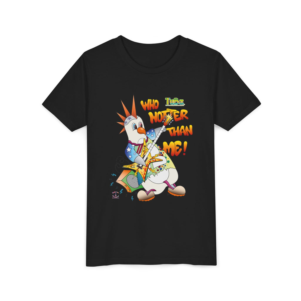 TuBz™ Rockstar Kids T-Shirt - "Who Hotter Than Me!" Graphic Tee | Smile Universe TuBz4Kidz Collection