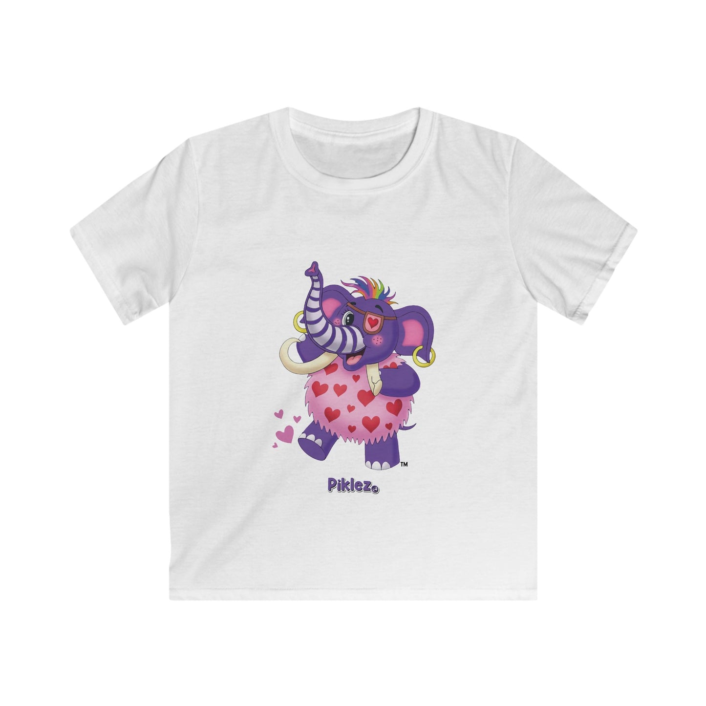 Piklez™ Kids Softstyle Tee – "Full of Love!" Graphic Shirt | Smile Universe Collection