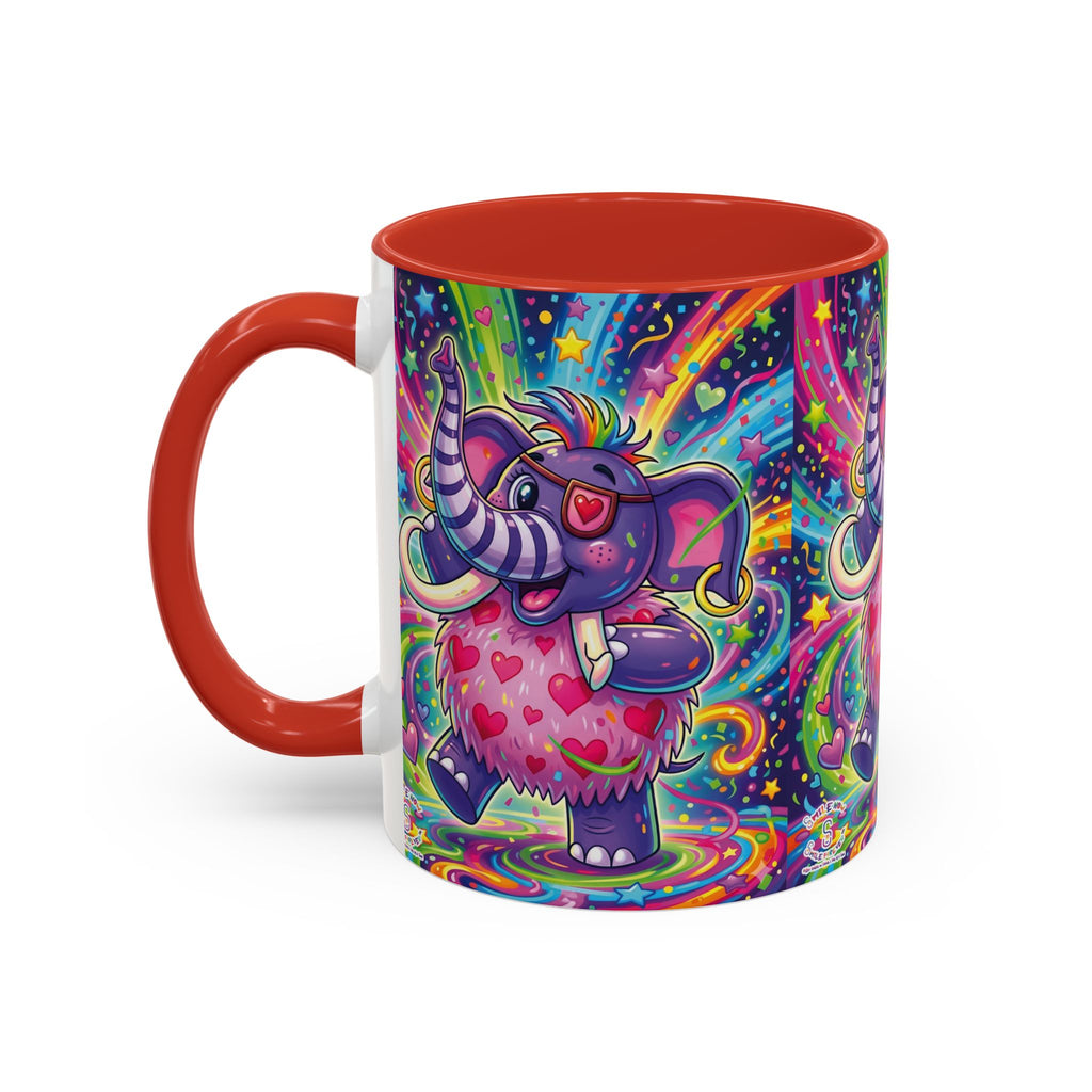 Piklez™ 11oz, 15oz Accent Coffee Mug – "Born to Celebrate!" Graphic | Smile Universe Collection