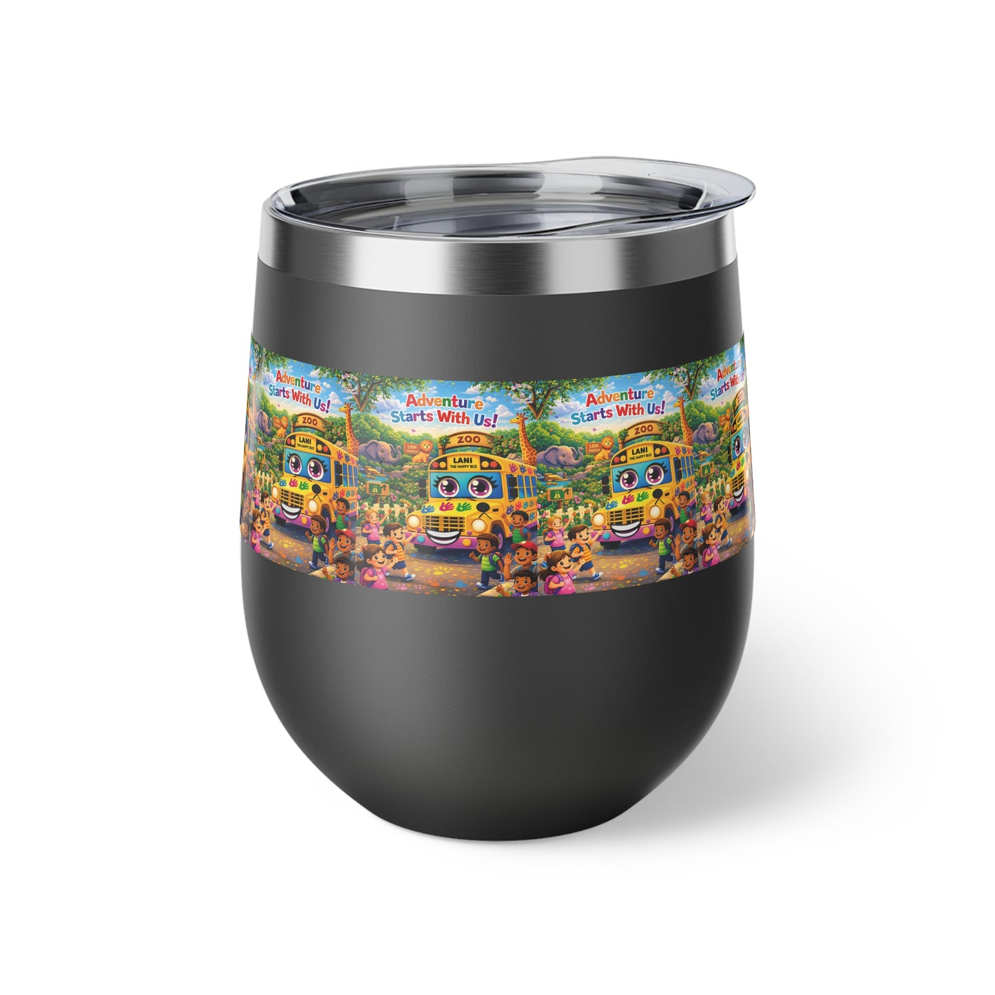 Lani™ 12oz Copper Vacuum Insulated Cup – "Adventure Starts With Us!" Graphic