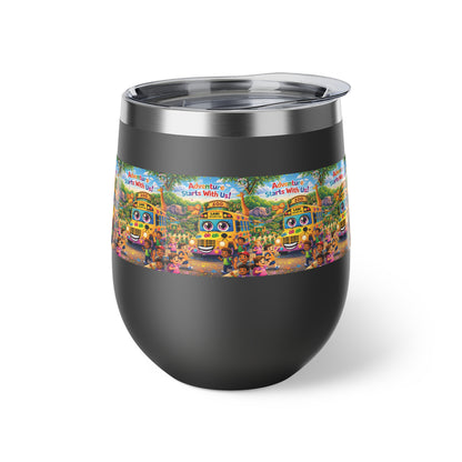 Lani™ 12oz Copper Vacuum Insulated Cup – "Adventure Starts With Us!" Graphic