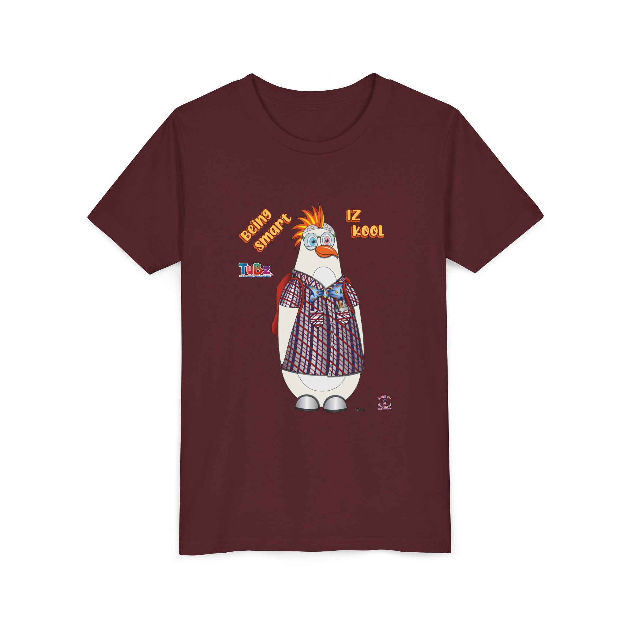 TuBz™ "Being Smart Iz Kool" Youth Graphic T-Shirt - Educational Kids Tee | TuBz4Kidz