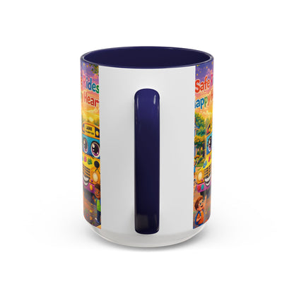 Lani™ Accent Coffee Mug (11oz & 15oz) – "Safe Rides, Happy Hearts" Graphic