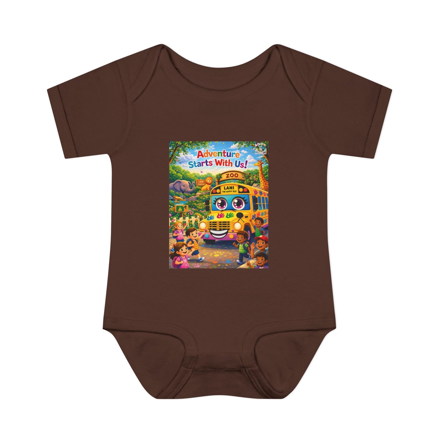 Lani™ Infant Baby Rib Bodysuit – "Adventure Starts With Us!" Graphic
