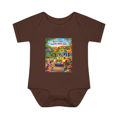 Lani™ Infant Baby Rib Bodysuit – "Adventure Starts With Us!" Graphic