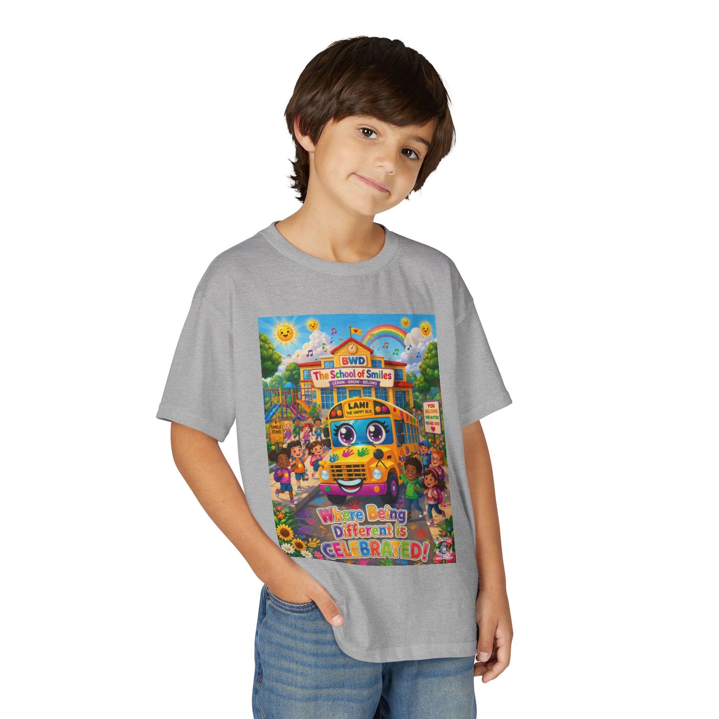 Lani™ Youth DryBlend® T-Shirt – "Where Being Different is CELEBRATED!" Graphic Shirt