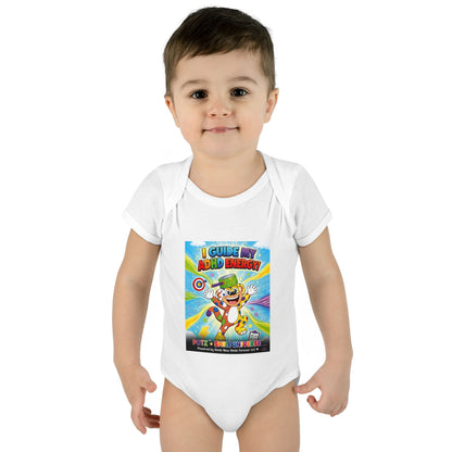 Potz™ Infant Baby Rib Bodysuit – "I Guide My ADHD Energy!" Graphic Onesie | Smile Universe Collection