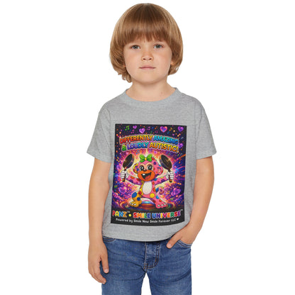 Panz™ Heavy Cotton™ Toddler T-Shirt – "Differently Amazing & Loudly Autistic!" Graphic | Smile Universe Collection