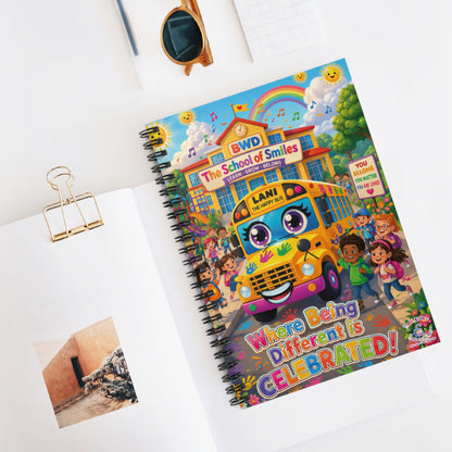 Lani™ Spiral Notebook – Ruled Line | "Where Being Different is CELEBRATED!" Graphic