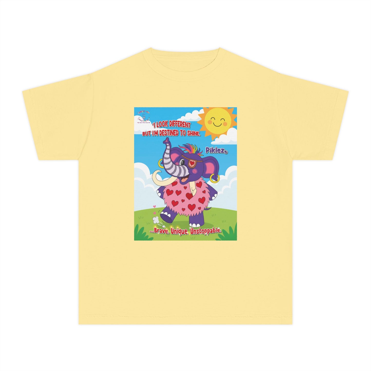Piklez™ Youth Tee – “Destined to Shine” Graphic T-Shirt | Smile Universe Collection