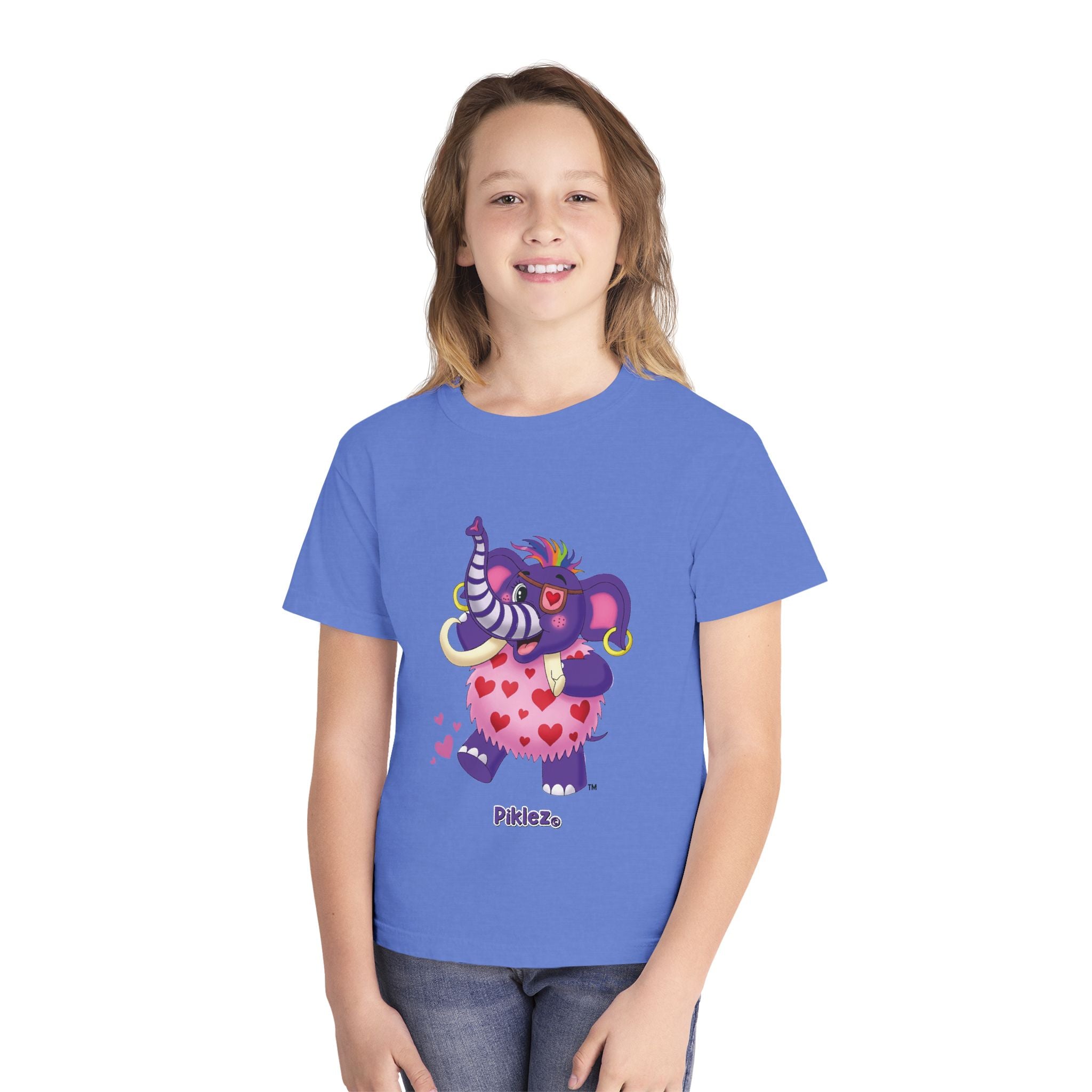 Piklez™ Youth Midweight Tee – "Full of Love!" Graphic Shirt | Smile Universe Collection
