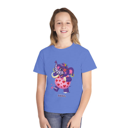 Piklez™ Youth Midweight Tee – "Full of Love!" Graphic Shirt | Smile Universe Collection