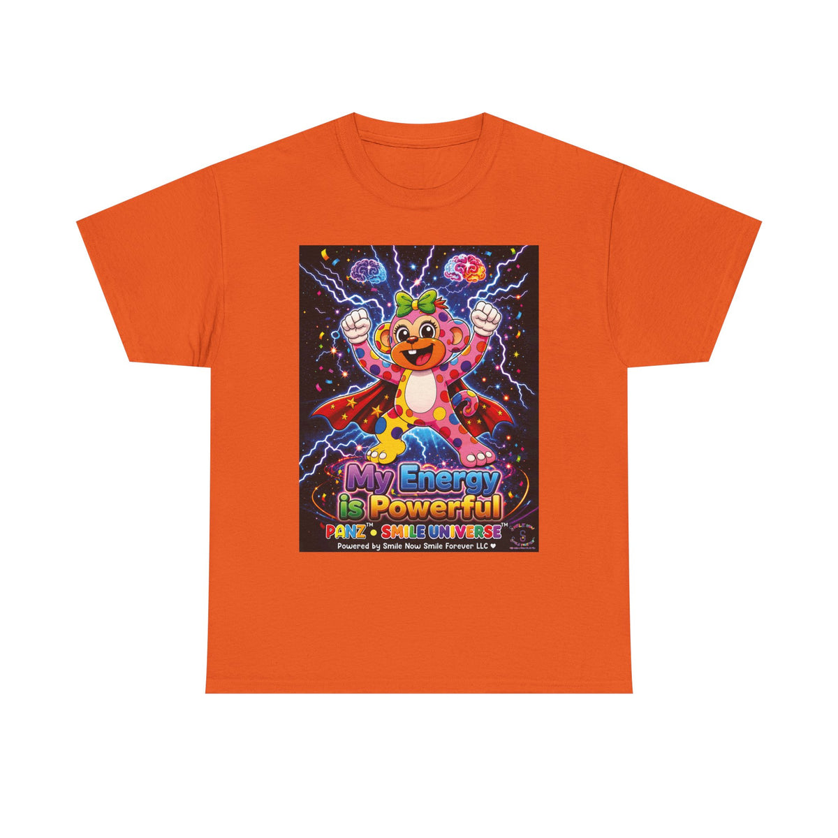 Panz™ Unisex Heavy Cotton™ Tee For Adult – "My Energy is Powerful" Graphic Tee | Smile Universe Collection