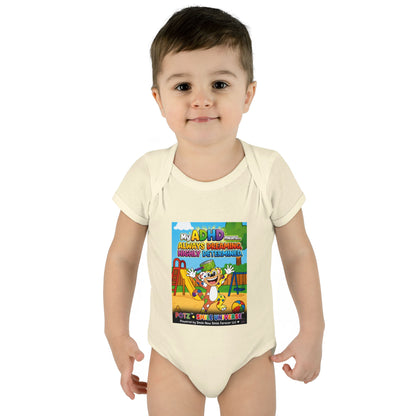 Potz™ Infant Baby Rib Bodysuit – "My ADHD Means Always Dreaming, Highly Determined" Graphic Onesie | Smile Universe Collection