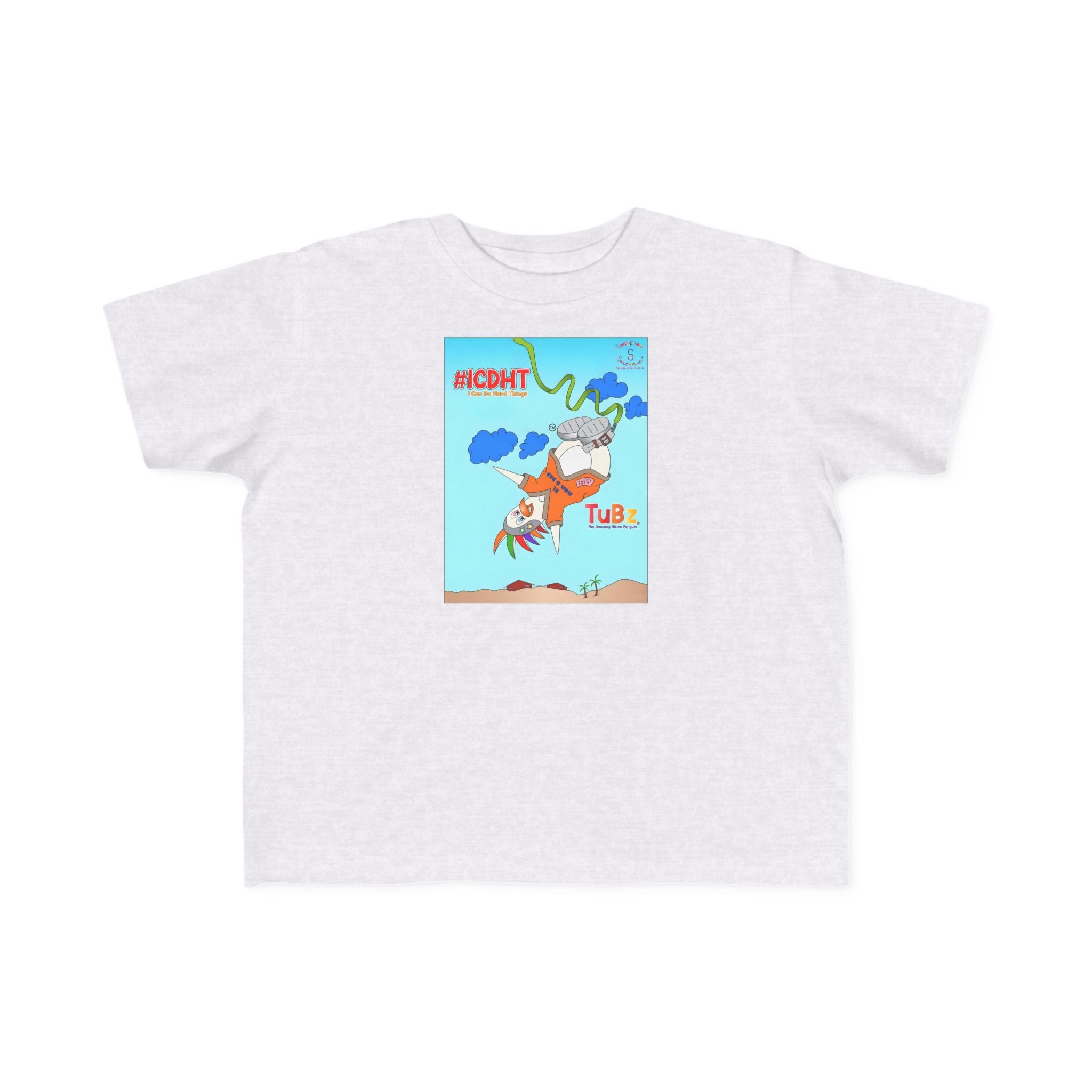 TuBz™ "I Can Do Hard Things" Toddler T-Shirt | Toddler's Fine Jersey Tee  - Positive Kids Graphic Tee
