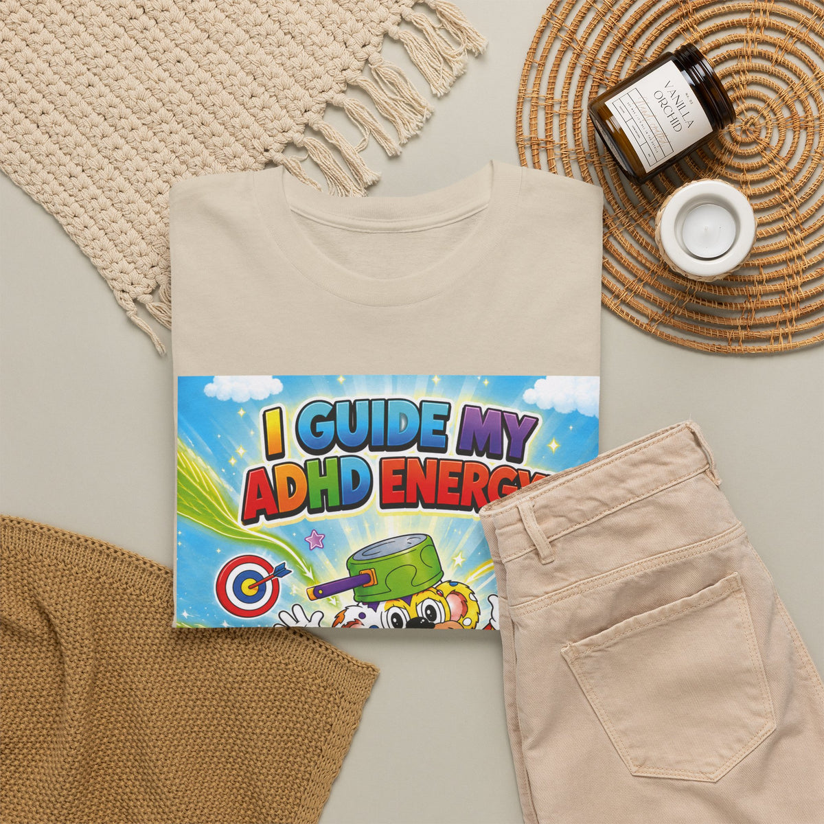 Potz™ Unisex Heavy Cotton™ Tee – "I Guide My ADHD Energy!" Graphic Tee | Smile Universe Collection