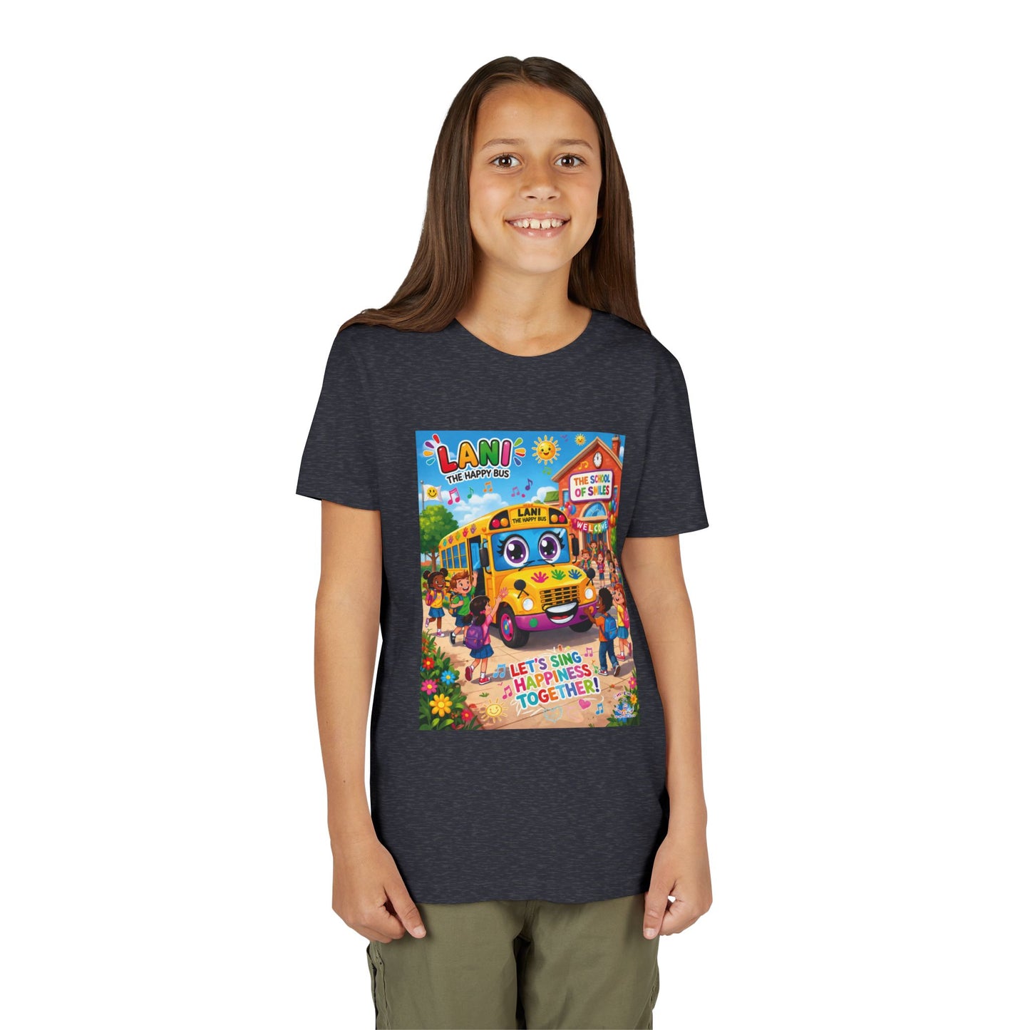 Lani™ Youth Short Sleeve Tee – "Let's Sing Happiness Together!" Graphic
