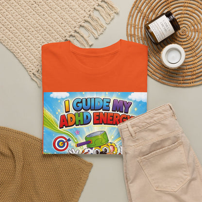 Potz™ Unisex Heavy Cotton™ Tee – "I Guide My ADHD Energy!" Graphic Tee | Smile Universe Collection