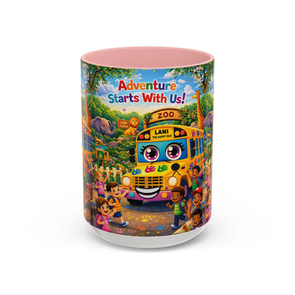 Lani™ Accent Coffee Mug (11oz & 15oz) – "Adventure Starts With Us!" Graphic