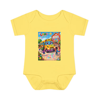 Lani™ Infant Baby Rib Bodysuit – "Let's Sing Happiness Together!" Graphic