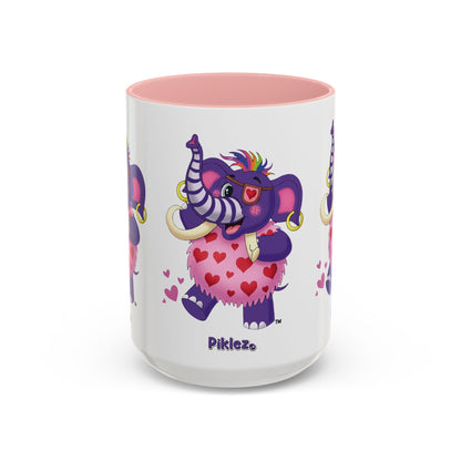 Piklez™ Accent Coffee Mug (11oz & 15oz) – "Full of Love!" Graphic | Smile Universe Collection