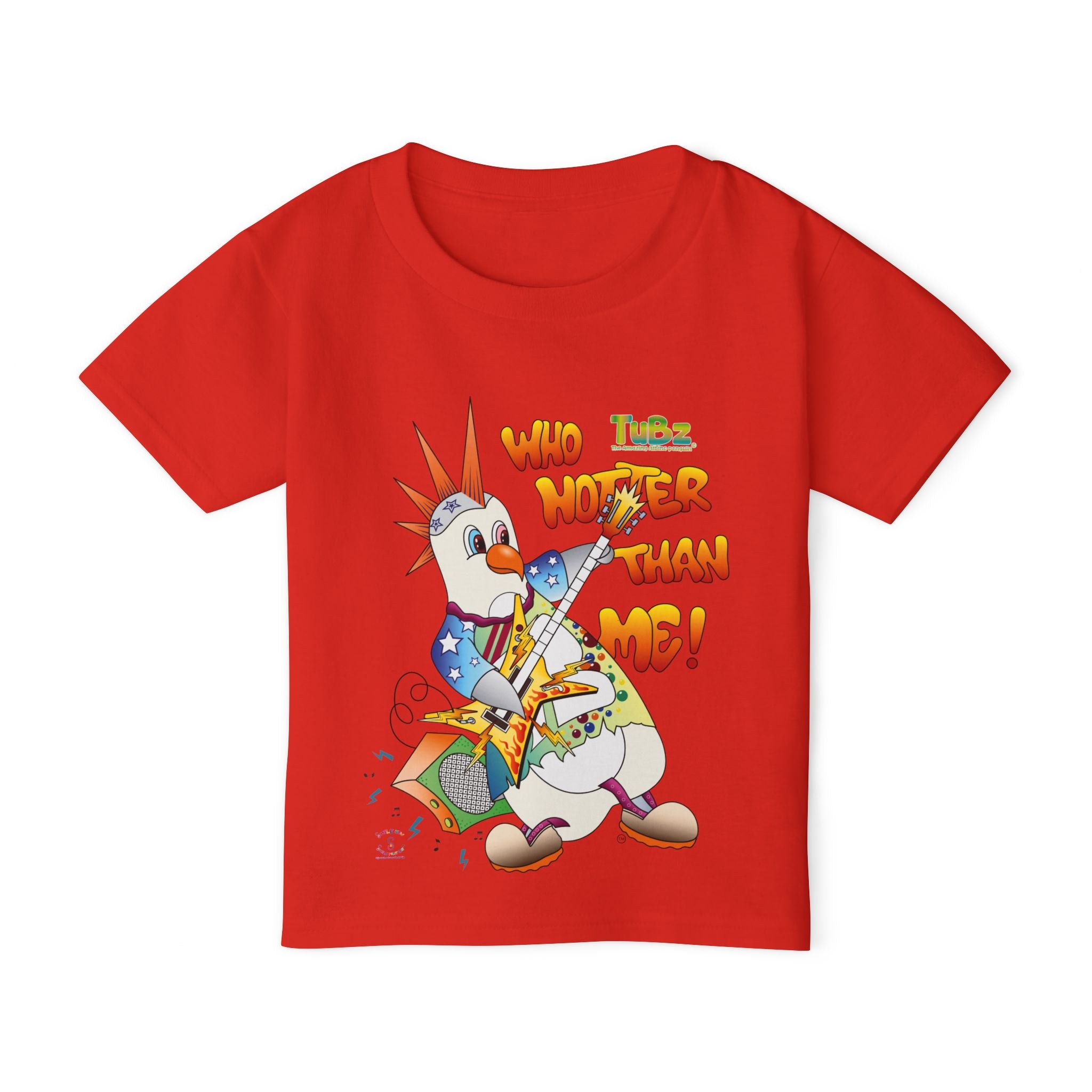 TuBz™ Rockstar Kids T-Shirt - "Who Hotter Than Me!" Graphic Tee | Smile Universe TuBz4Kidz Collection